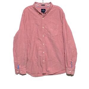 American Eagle Seriously Soft Classic Fit Red Button Shirt Pocket Mens XXL